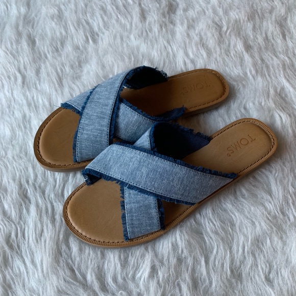 toms denim sandals
